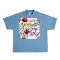 Pebble Blue music class seamless pattern Urban Heavy Tee - BundleAndBundleShop