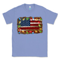 Colony Blue christmas american flag background Classic Tee - Jasminsmagicworld