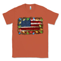 Copper christmas american flag background Classic Tee - Jasminsmagicworld