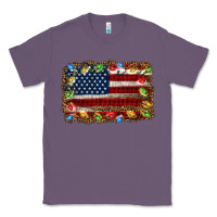 Lavender christmas american flag background Classic Tee - Jasminsmagicworld