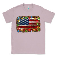 Lilac christmas american flag background Classic Tee - Jasminsmagicworld