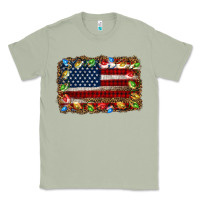 Matcha christmas american flag background Classic Tee - Jasminsmagicworld