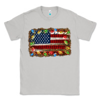 Moon Dust christmas american flag background Classic Tee - Jasminsmagicworld