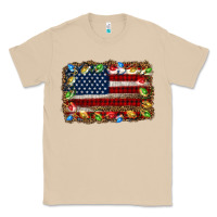 Mushroom christmas american flag background Classic Tee - Jasminsmagicworld