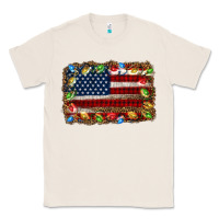 Natural christmas american flag background Classic Tee - Jasminsmagicworld