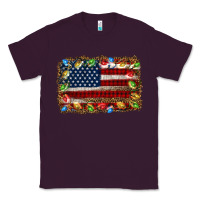 Plum christmas american flag background Classic Tee - Jasminsmagicworld