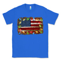 True Royal christmas american flag background Classic Tee - Jasminsmagicworld