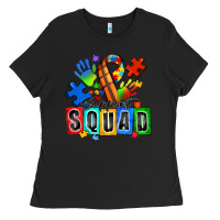 Black basketball support squad autism Ladies Tee - Zillion Design Studio