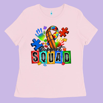 Basketball Support Squad Autism Ladies Tee Designed By Zillion Design Studio