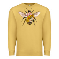 Antique Gold bee with flowers Premium Sweatshirt - Artiststas