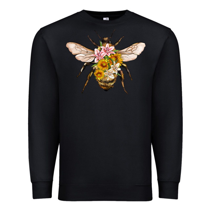 Bee With Flowers Premium Sweatshirt by Artiststas | Teevron