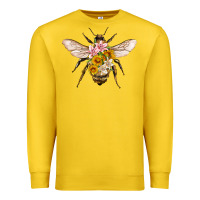Lemon bee with flowers Premium Sweatshirt - Artiststas