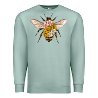 Seafoam bee with flowers Premium Sweatshirt - Artiststas