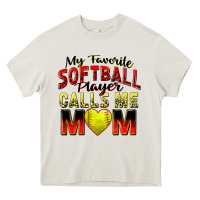 Cream my favorite softball player calls me mom Heavy Core Tee - Zillion Design Studio