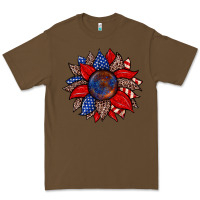 Cacao American flag leopard sunflower Premium Tee - Zillion Design Studio
