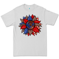 American Flag Leopard Sunflower Premium Tee | Teevron