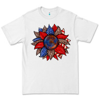 White American flag leopard sunflower Premium Tee - Zillion Design Studio