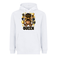 White birthday queen afro messy bun Heavyweight Hoodie - Artiststas
