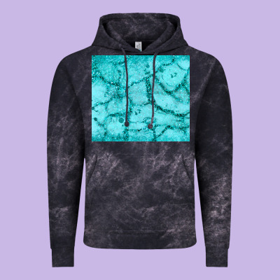 Turquoise Glitter Vintage Hoodie Designed By Jahusdesignshop