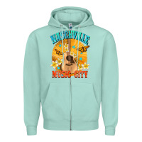 Seafoam naschville music city Zipper Hoodie - NancyCooperArtShop