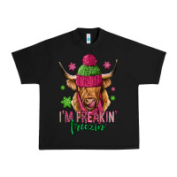 Black i'm freakin freezin pink christmas long haired cow Urban Heavy Tee - Jasminsmagicworld