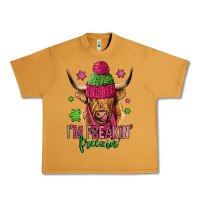 Peanut Butter i'm freakin freezin pink christmas long haired cow Urban Heavy Tee - Jasminsmagicworld