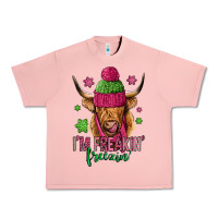 Salmon i'm freakin freezin pink christmas long haired cow Urban Heavy Tee - Jasminsmagicworld