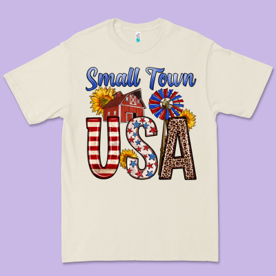 Small Town Usa Premium Tee Designed By Zillion Design Studio