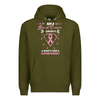 Army Green I am a Breast Cancer Survivor What is Your Superpower Premium Hoodie - Bettercallsaul