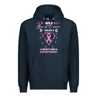 Navy I am a Breast Cancer Survivor What is Your Superpower Premium Hoodie - Bettercallsaul