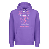 Purple I am a Breast Cancer Survivor What is Your Superpower Premium Hoodie - Bettercallsaul