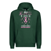 Sports Green I am a Breast Cancer Survivor What is Your Superpower Premium Hoodie - Bettercallsaul