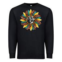 Black sunflower cowhide leopard Premium Sweatshirt - Artiststas