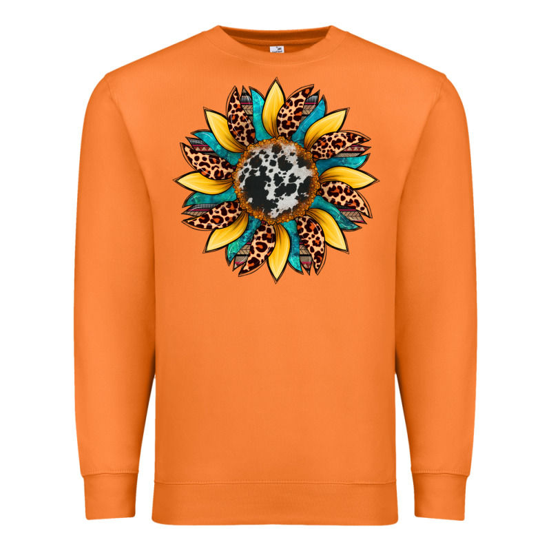 Sunflower Cowhide Leopard Premium Sweatshirt by Artiststas | Teevron