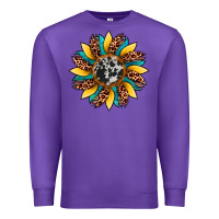Purple sunflower cowhide leopard Premium Sweatshirt - Artiststas