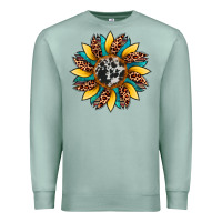Seafoam sunflower cowhide leopard Premium Sweatshirt - Artiststas