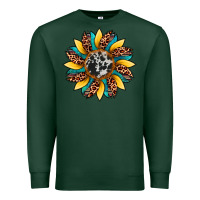 Sports Green sunflower cowhide leopard Premium Sweatshirt - Artiststas