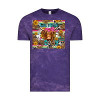 Cloud Purple just a little moody long haired cow Vintage Tee - Jasminsmagicworld