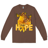 Chestnut hope yellowribbonchildhood cancer nails Long Sleeve Tee - NancyCooperArtShop