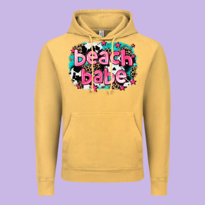 Beach Babe Vintage Hoodie Designed By Adodesignshop
