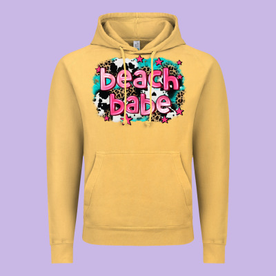 Beach Babe Vintage Hoodie Designed By Adodesignshop