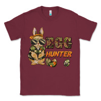 Burgundy easter egg hunter rabbit bunny Classic Tee - BarkalooDesign