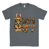 Charcoal Heather easter egg hunter rabbit bunny Classic Tee - BarkalooDesign
