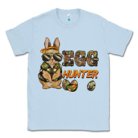 Dusty Blue easter egg hunter rabbit bunny Classic Tee - BarkalooDesign
