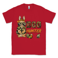 Red easter egg hunter rabbit bunny Classic Tee - BarkalooDesign