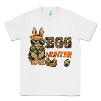 White easter egg hunter rabbit bunny Classic Tee - BarkalooDesign