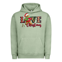 Pigment Oil Green love christmas gingerbread Urban Hoodie - CowGirlArtShop