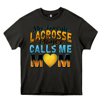 Asphalt my favorite lacrosse player calls me mom Heavy Core Tee - Zillion Design Studio
