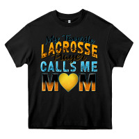 Black my favorite lacrosse player calls me mom Heavy Core Tee - Zillion Design Studio