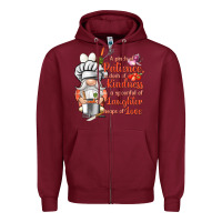 Burgundy patience a dash of kindness Zipper Hoodie - NancyCooperArtShop